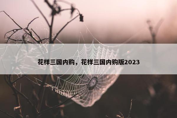花样三国内购,花样三国内购版2023 花样三国内购,花样三国内购版2023