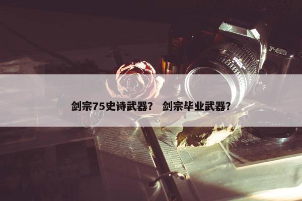 剑宗75史诗武器? 剑宗毕业武器? 剑宗75史诗武器? 剑宗毕业武器?