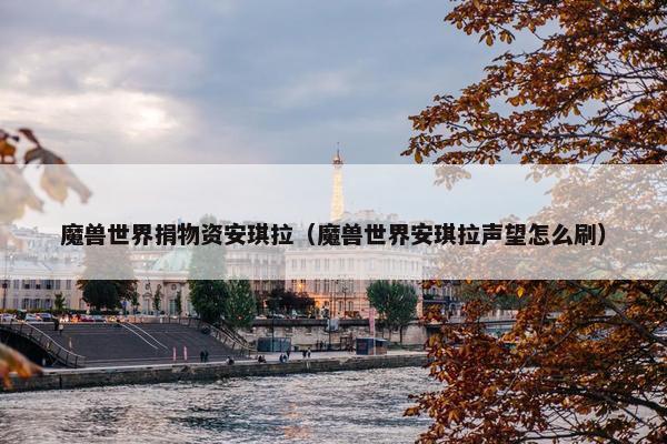 魔兽世界捐物资安琪拉(魔兽世界安琪拉声望怎么刷) 魔兽世界捐物资安琪拉(魔兽世界安琪拉声望怎么刷)