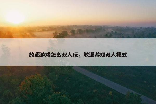 放逐游戏怎么双人玩,放逐游戏双人模式 放逐游戏怎么双人玩,放逐游戏双人模式