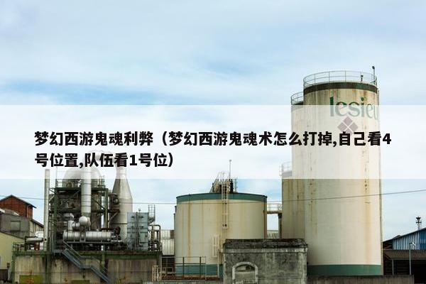 梦幻西游鬼魂利弊(梦幻西游鬼魂术怎么打掉,自己看4号位置,队伍看1号位) 梦幻西游鬼魂利弊(梦幻西游鬼魂术怎么打掉,自己看4号位置,队伍看1号位)