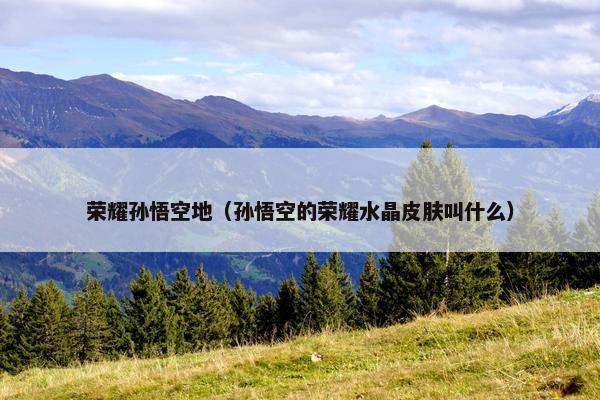 荣耀孙悟空地（孙悟空的荣耀水晶皮肤叫什么）