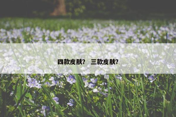 四款皮肤? 三款皮肤? 四款皮肤? 三款皮肤?