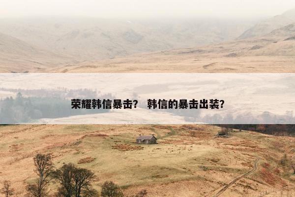 荣耀韩信暴击? 韩信的暴击出装? 荣耀韩信暴击? 韩信的暴击出装?