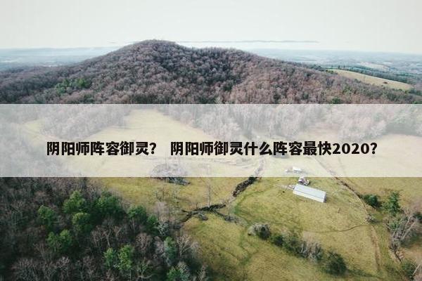 阴阳师阵容御灵? 阴阳师御灵什么阵容最快2020? 阴阳师阵容御灵? 阴阳师御灵什么阵容最快2020?