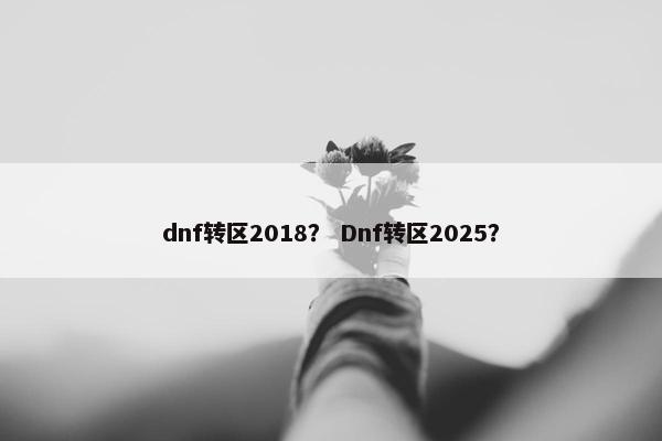dnf转区2018？ Dnf转区2025？
