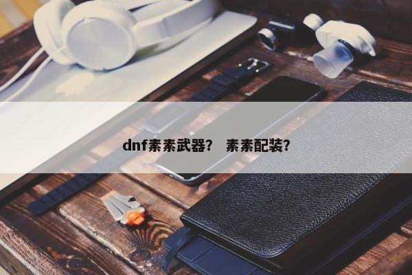 dnf素素武器？ 素素配装？