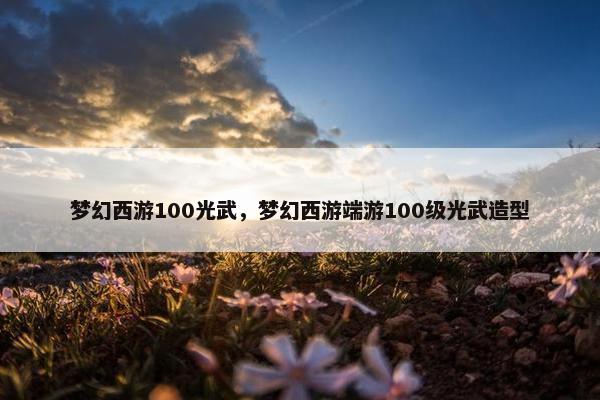梦幻西游100光武，梦幻西游端游100级光武造型