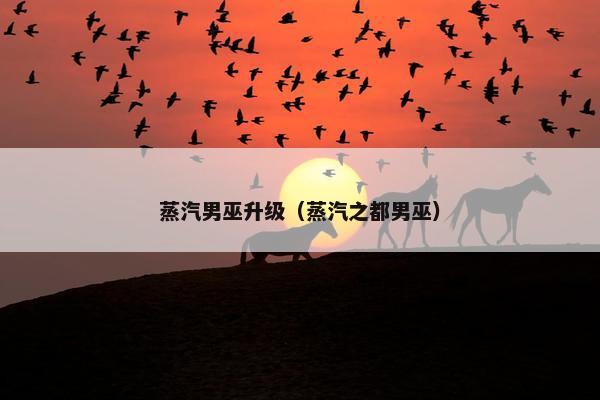 蒸汽男巫升级(蒸汽之都男巫) 蒸汽男巫升级(蒸汽之都男巫)