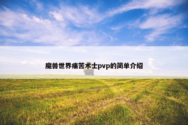 魔兽世界痛苦术士pvp的简单介绍