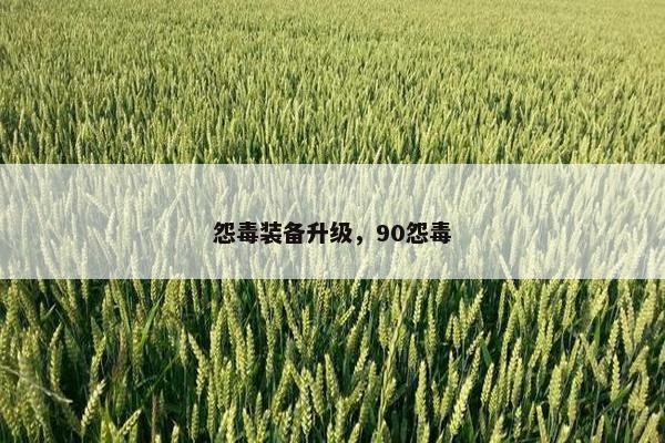 怨毒装备升级，90怨毒