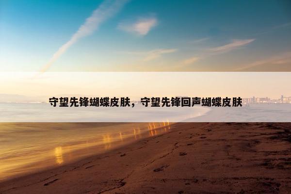 守望先锋蝴蝶皮肤，守望先锋回声蝴蝶皮肤