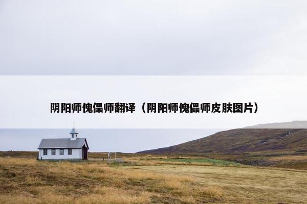阴阳师傀儡师翻译（阴阳师傀儡师皮肤图片）