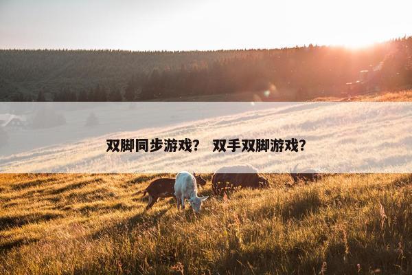 双脚同步游戏? 双手双脚游戏? 双脚同步游戏? 双手双脚游戏?