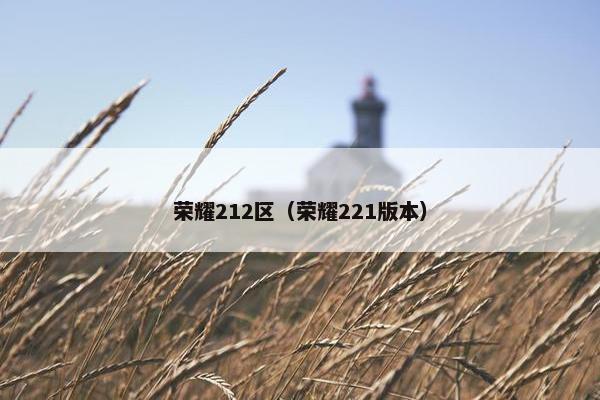 荣耀212区(荣耀221版本) 荣耀212区(荣耀221版本)