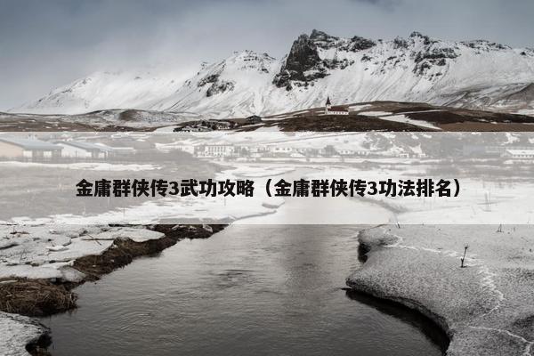 金庸群侠传3武功攻略(金庸群侠传3功法排名) 金庸群侠传3武功攻略(金庸群侠传3功法排名)