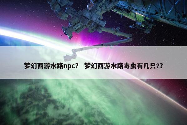 梦幻西游水路npc? 梦幻西游水路毒虫有几只?? 梦幻西游水路npc? 梦幻西游水路毒虫有几只??