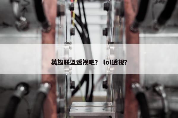 英雄联盟透视吧？ lol透视？