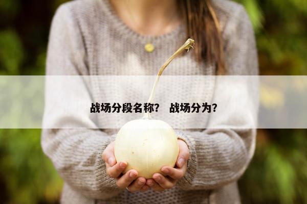 战场分段名称？ 战场分为？