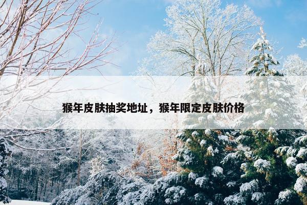 猴年皮肤抽奖地址，猴年限定皮肤价格
