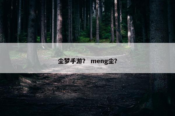 尘梦手游？ meng尘？
