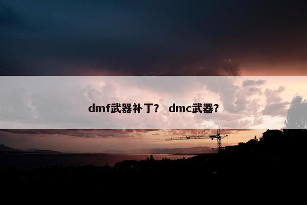 dmf武器补丁？ dmc武器？