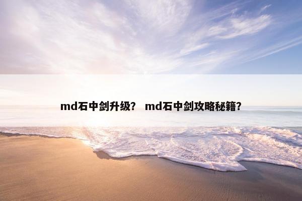 md石中剑升级？ md石中剑攻略秘籍？