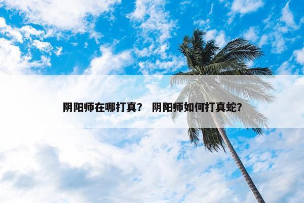 阴阳师在哪打真？ 阴阳师如何打真蛇？
