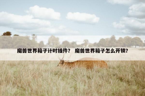 魔兽世界箱子计时插件？ 魔兽世界箱子怎么开锁？
