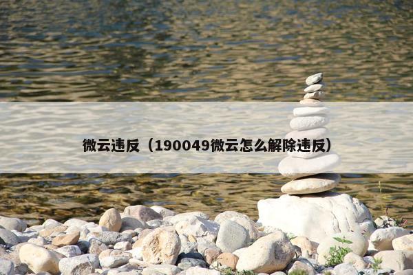 微云违反（190049微云怎么解除违反）