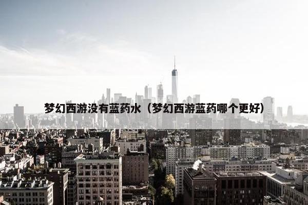 梦幻西游没有蓝药水（梦幻西游蓝药哪个更好）