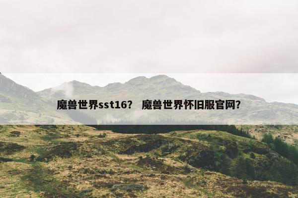 魔兽世界sst16？ 魔兽世界怀旧服官网？