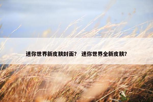 迷你世界新皮肤封面？ 迷你世界全新皮肤？