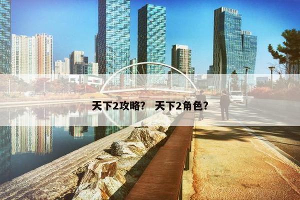 天下2攻略？ 天下2角色？