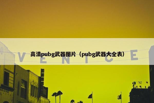 高清pubg武器图片（pubg武器大全表）