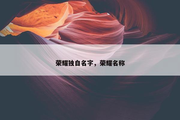 荣耀独自名字，荣耀名称