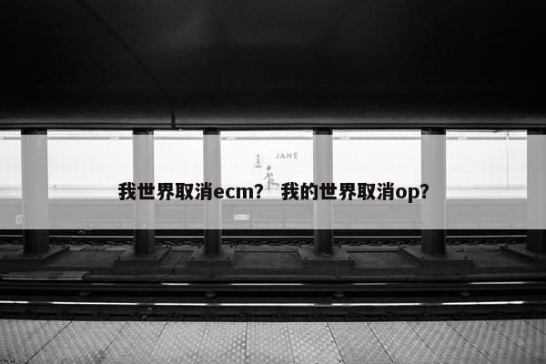 我世界取消ecm？ 我的世界取消op？