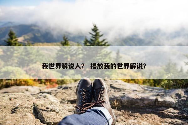 我世界解说人？ 播放我的世界解说？