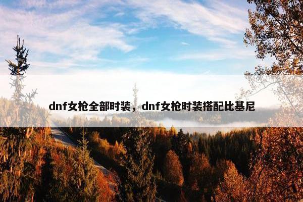 dnf女枪全部时装，dnf女枪时装搭配比基尼