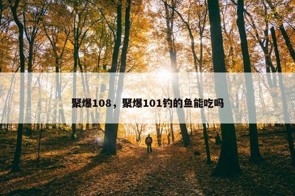 聚爆108，聚爆101钓的鱼能吃吗