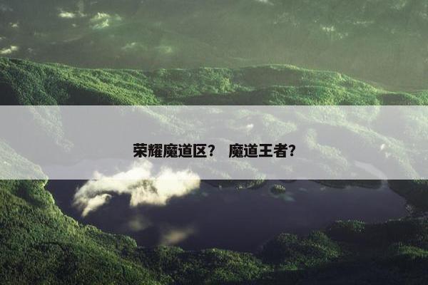 荣耀魔道区？ 魔道王者？