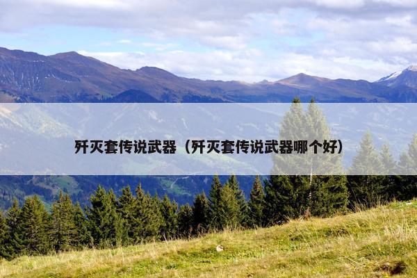 歼灭套传说武器（歼灭套传说武器哪个好）