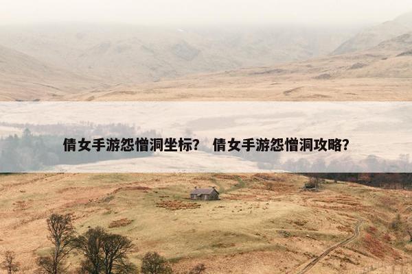 倩女手游怨憎洞坐标？ 倩女手游怨憎洞攻略？