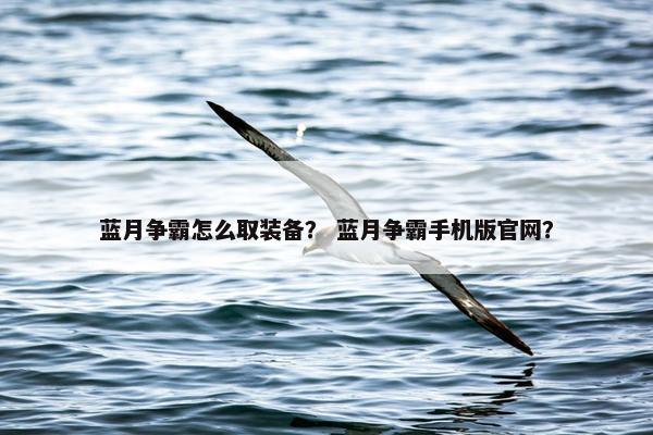 蓝月争霸怎么取装备？ 蓝月争霸手机版官网？