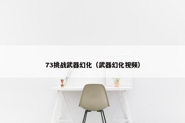 73挑战武器幻化（武器幻化视频）
