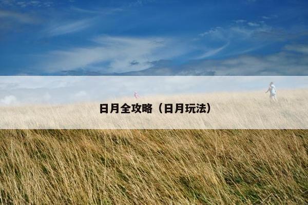 日月全攻略（日月玩法）