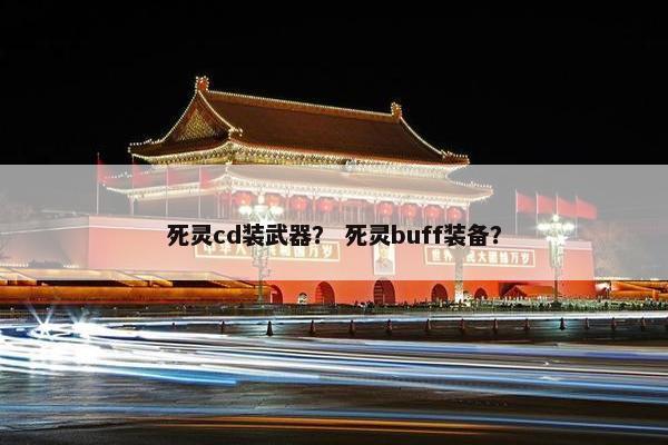 死灵cd装武器？ 死灵buff装备？