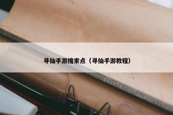 寻仙手游搜索点（寻仙手游教程）