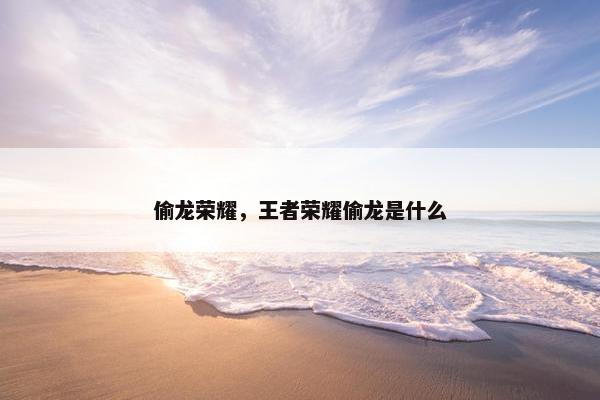 偷龙荣耀，王者荣耀偷龙是什么