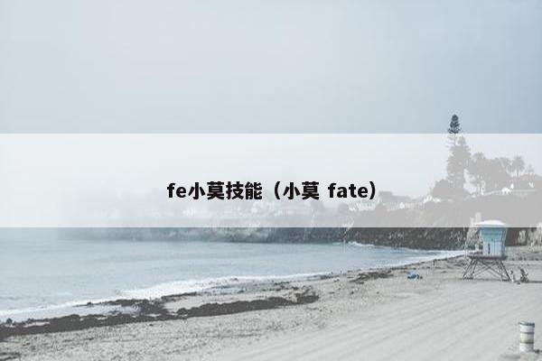 fe小莫技能（小莫 fate）